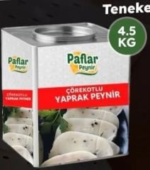 Yaprak Çörek Otlu Peynir 4.5 KG (Teneke)