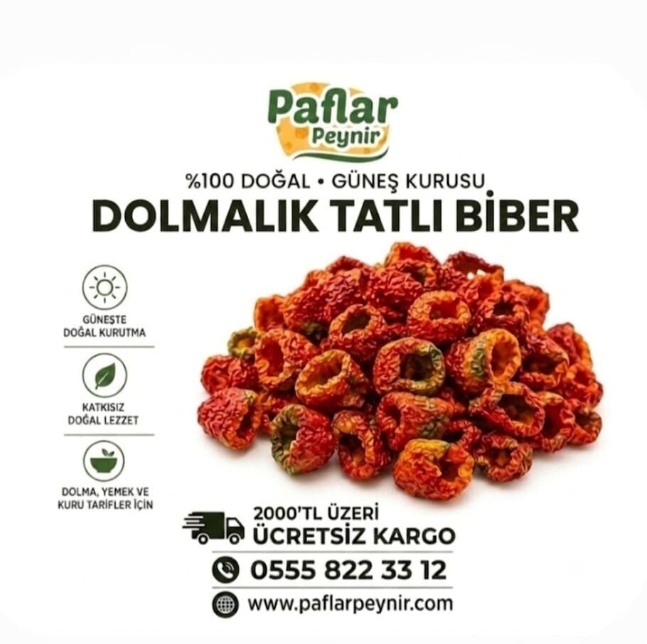 Dolmalık Tatlı Kuru Biber - 50 Adet